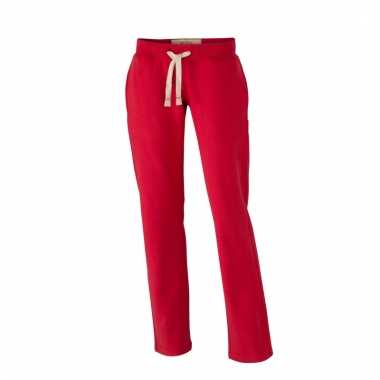 Vintage trainingsbroeken rood met zakken voor dames