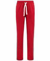 Trainingsbroek trainingsbroek rood met streep voor dames