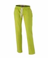 Vintage trainingsbroeken lime groen met zakken voor dames